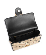 Afbeelding in Gallery-weergave laden, Pinko  LOVE ONE MINI LIGHT DC RAFIA + PAGLIA/NERO-ANTIQUE GOLD
