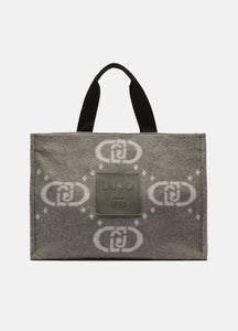 LIU JO LOGO - BAG  GREY CLOUD