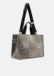LIU JO LOGO - BAG  GREY CLOUD