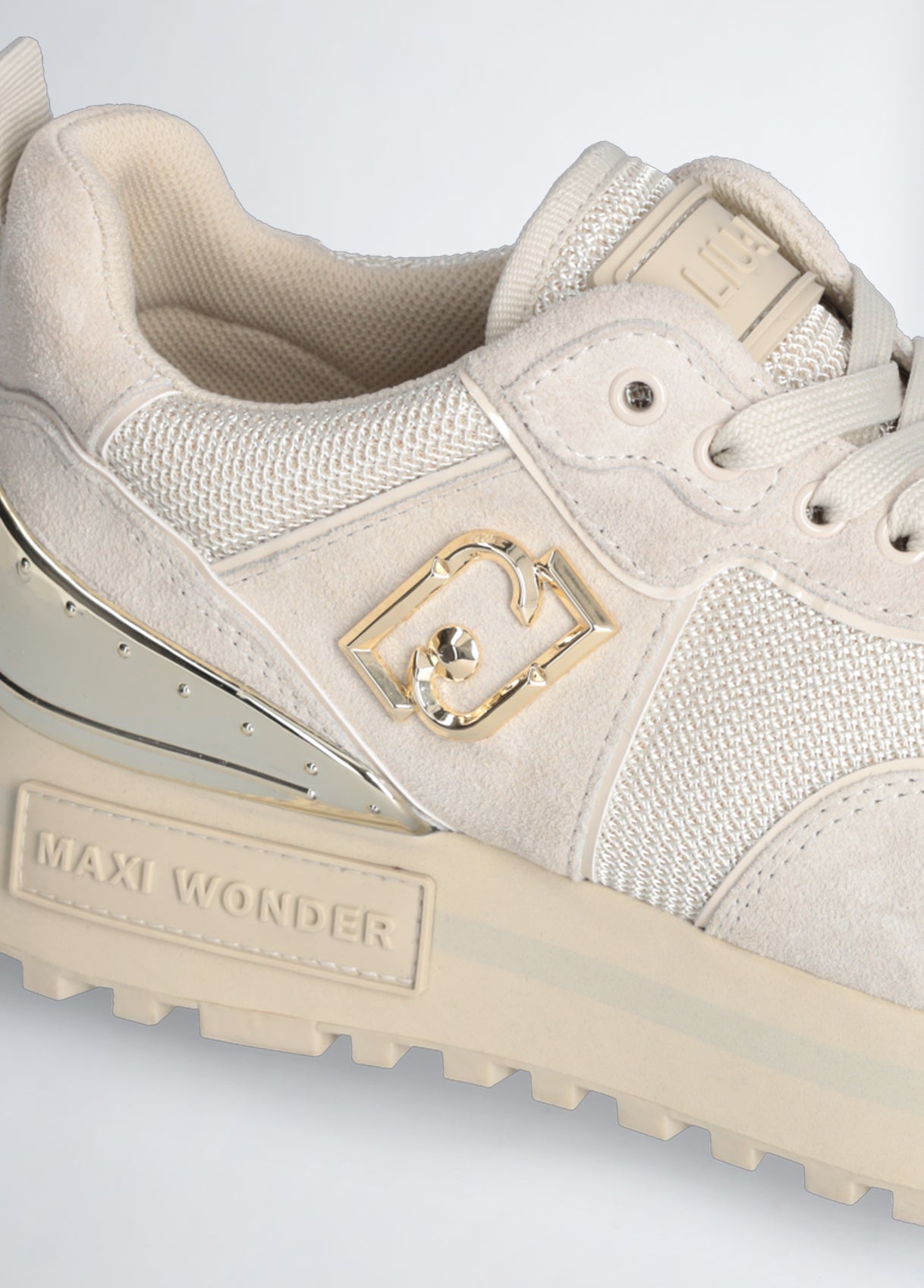 LIU JO sneaker MAXI WONDER 52 - SNEAKER COW SUEDE/MESH EGG