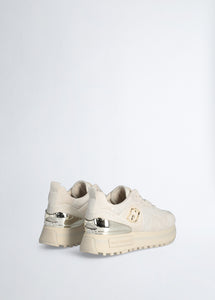 LIU JO sneaker MAXI WONDER 52 - SNEAKER COW SUEDE/MESH EGG