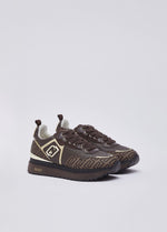 Afbeelding in Gallery-weergave laden, Liu Jo Maxi Wonder 01 Sneaker Monogram Saffiano Moka
