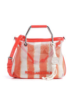 Afbeelding in Gallery-weergave laden, Karl Lagerfeld Ikon Mesh SM Tote Grapefruit Stripes
