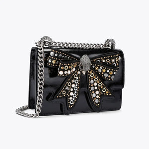 Kurt Geiger Bow Small Shoreditch Black/Comb-Patent/Leather