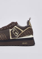 Afbeelding in Gallery-weergave laden, Liu Jo Maxi Wonder 01 Sneaker Monogram Saffiano Moka

