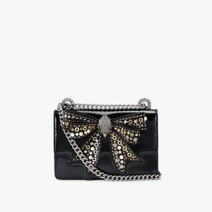 Kurt Geiger Bow Small Shoreditch Black/Comb-Patent/Leather