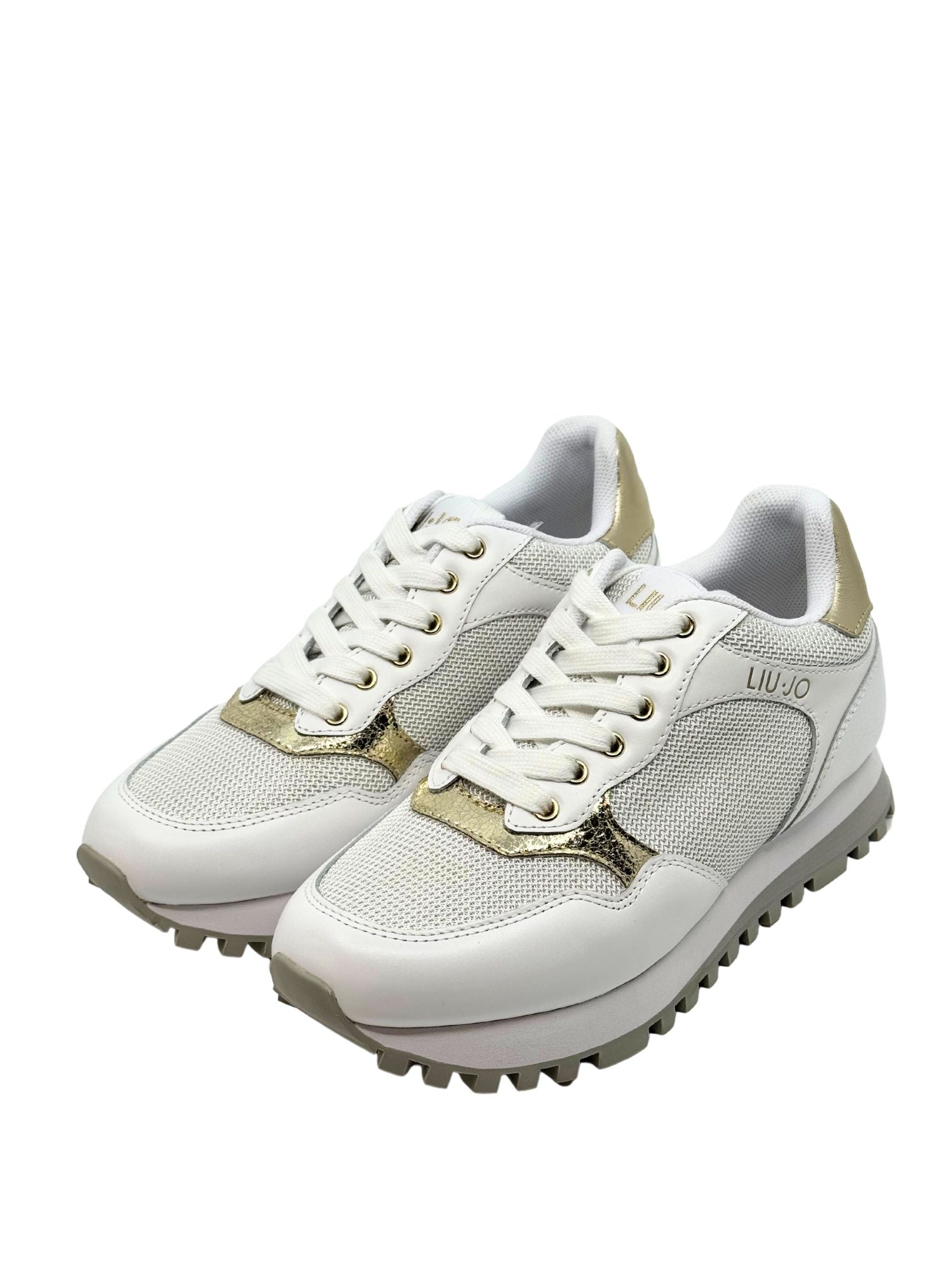 LIU JO WONDER 39 - SNEAKER CALF LEATHER/NYLON/M WHITE