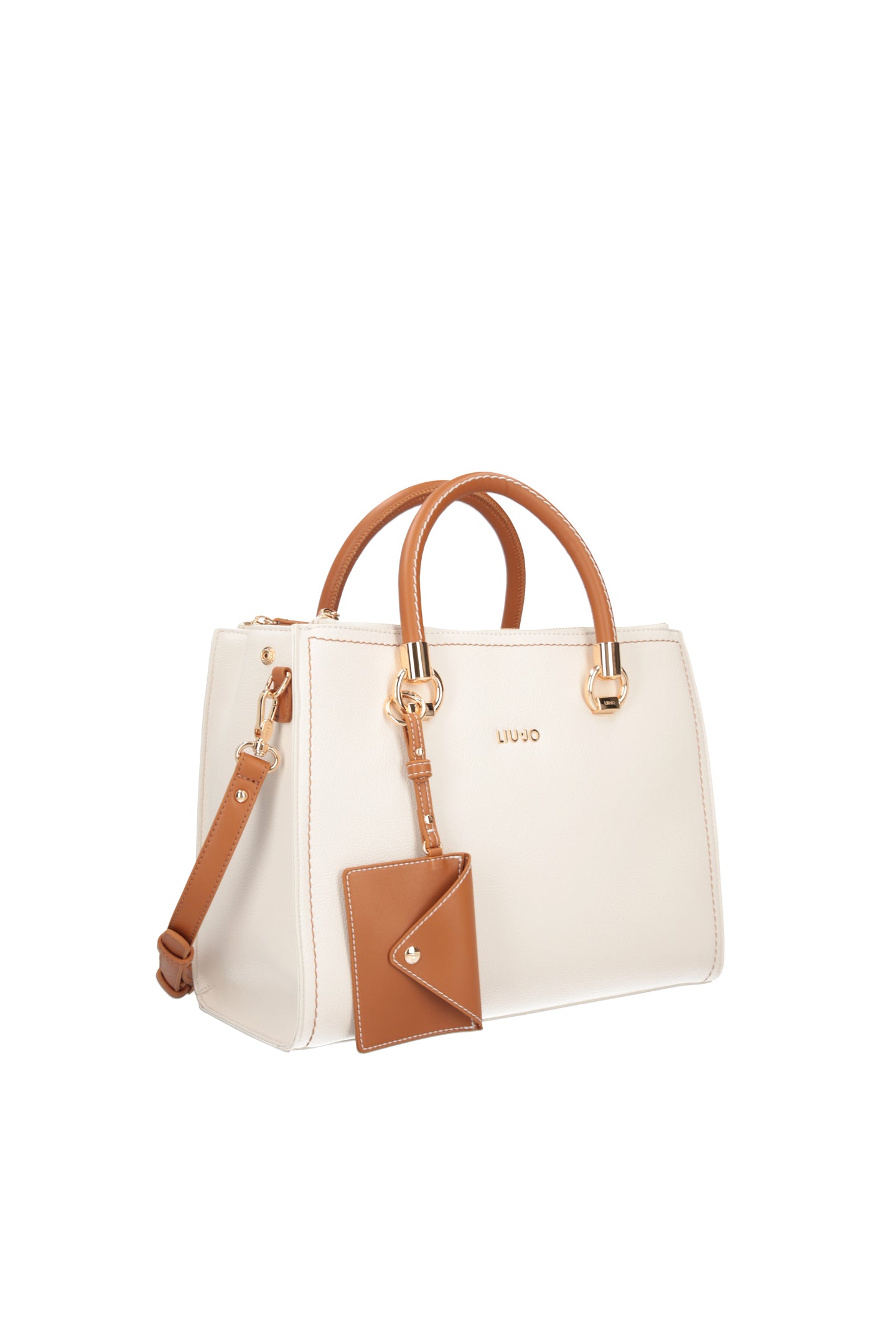 LIU JO MANH - BOSTON BAG-CREAM/BRAN