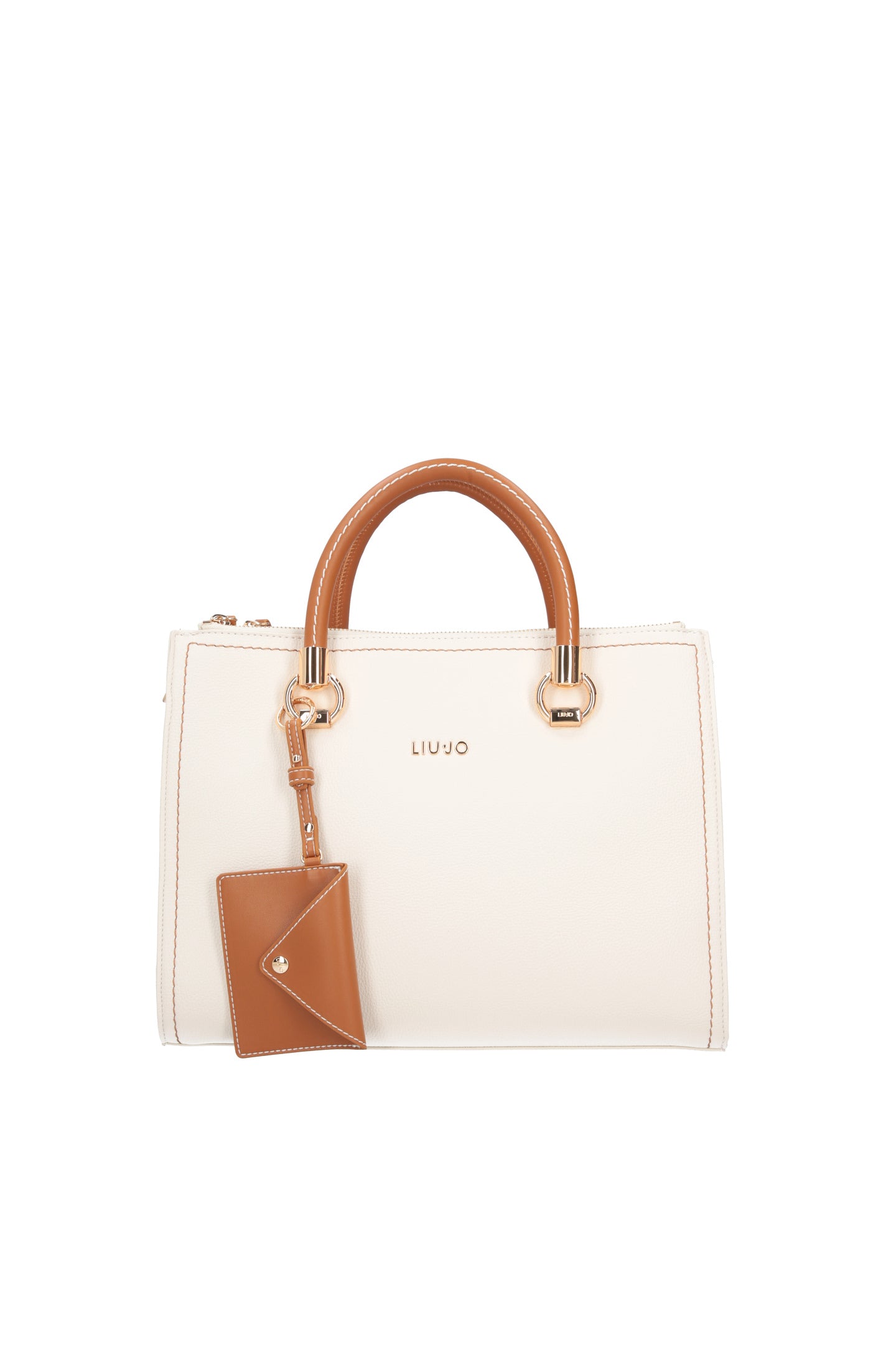 LIU JO MANH - BOSTON BAG-CREAM/BRAN
