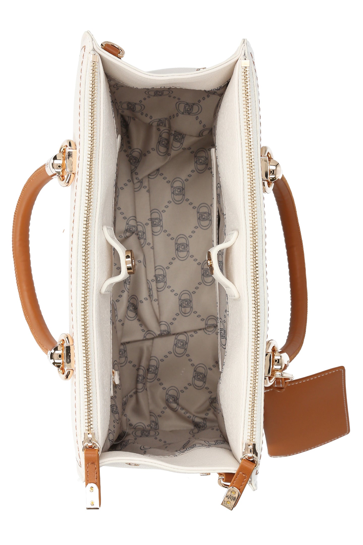 LIU JO MANH - BOSTON BAG-CREAM/BRAN