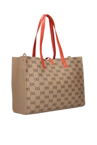 LIU JO DOBA - SHOPPING BAG-NATURAL BLACK