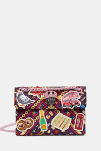 Kurt Geiger 690-LONDON MINI KENSINGTON-PINK COMB-FABRIC