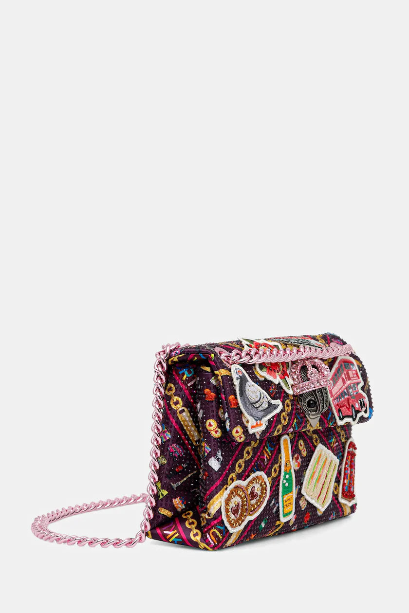 Kurt Geiger 690-LONDON MINI KENSINGTON-PINK COMB-FABRIC