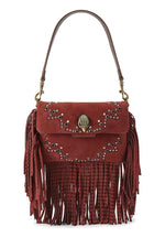 Afbeelding in Gallery-weergave laden, Kurt Geiger Oxford Fringe Shoulder Wine Suede/Leather
