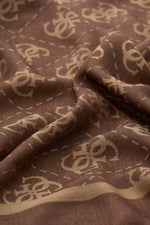 Afbeelding in Gallery-weergave laden, Guess Jacquard Scarf 70 x 180 Brown
