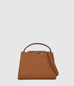 Afbeelding in Gallery-weergave laden, Karl Lagerfeld  SIGNATURE MD TOP HANDLE SUED DARK TAN
