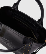 Afbeelding in Gallery-weergave laden, Karl Lagerfeld  VILLE SM TOTE STUDS BLAC GOLD
