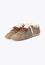Afbeelding in Gallery-weergave laden, Kurt Geiger Islington Sneaker Beige Comb Fabric

