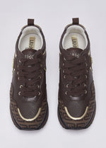Afbeelding in Gallery-weergave laden, Liu Jo Maxi Wonder 01 Sneaker Monogram Saffiano Moka
