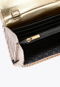 Kurt Geiger 690 Kensington Chain Wallet Beige Fabric