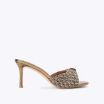 Afbeelding in Gallery-weergave laden, Kurt Geiger Oxford Heel Mule 75 Beige Comb Fabric
