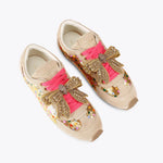 Afbeelding in Gallery-weergave laden, Kurt Geiger Islington Bow Sneaker Gold Comb Sequin
