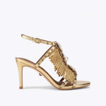 Afbeelding in Gallery-weergave laden, Kurt Geiger Jewel Fringe Sandal Gold Leather Other Print
