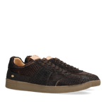 Afbeelding in Gallery-weergave laden, Fred de la Bretoniere Zazza Ella Sneaker Pony Snake Dark Brown
