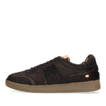 Afbeelding in Gallery-weergave laden, Fred de la Bretoniere Zazza Ella Sneaker Pony Snake Dark Brown
