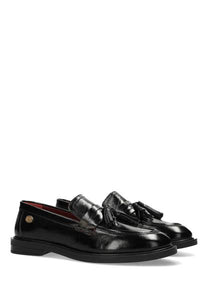 Fred De La Bretoniere Fairy Moccy Loafer Wrinkle Patent Bordeaux Red