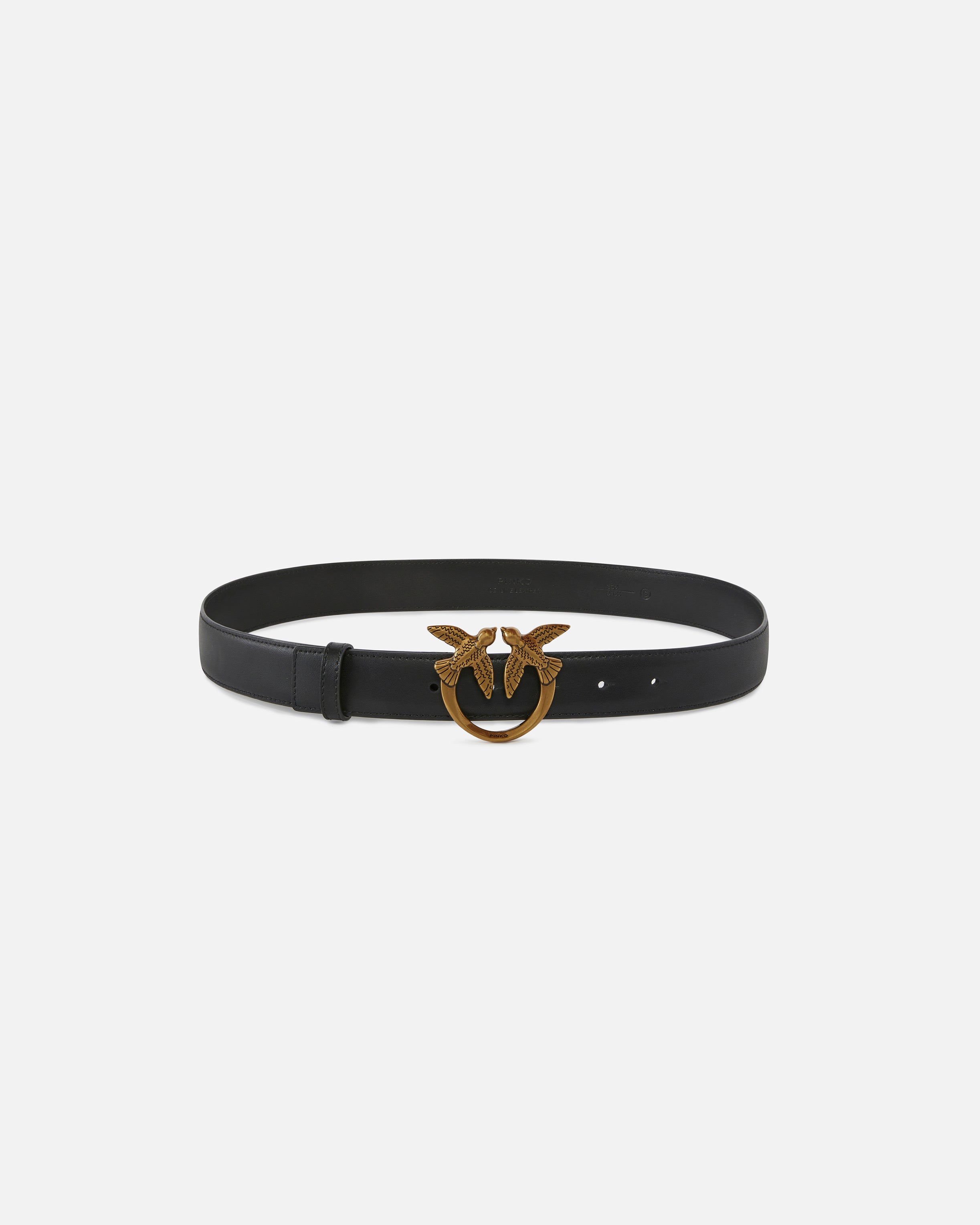 Pinko LOVE BERRY H3 BELT NERO-ANTIQUE GOLD