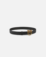 Afbeelding in Gallery-weergave laden, Pinko LOVE BERRY H3 BELT NERO-ANTIQUE GOLD
