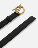 Afbeelding in Gallery-weergave laden, Pinko LOVE BERRY H3 BELT NERO-ANTIQUE GOLD

