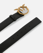 Afbeelding in Gallery-weergave laden, Pinko LOVE BERRY H4 BELT NERO-ANTIQUE GOLD
