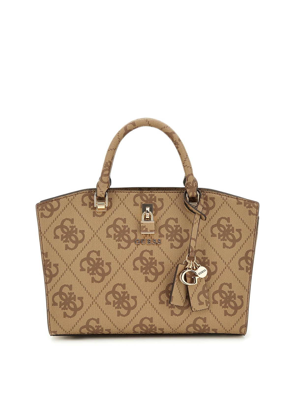 Guess QUEENSLAND LUXURY SATCHEL LATTE LOGO