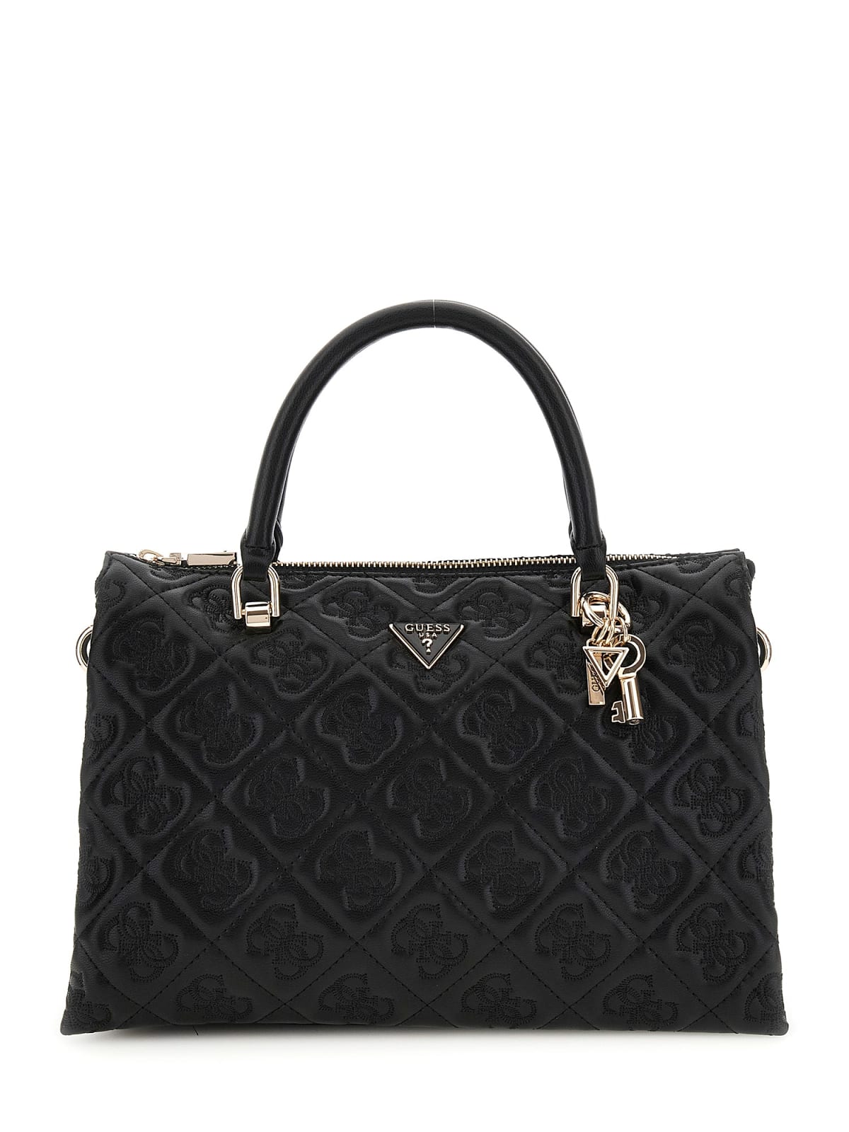 Guess ADELASIA MULTI COMP SATCHEL BLACK