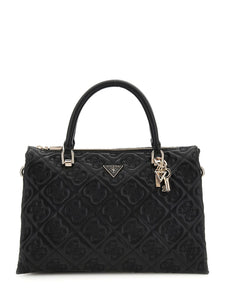 Guess ADELASIA MULTI COMP SATCHEL BLACK