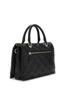 Guess ADELASIA MULTI COMP SATCHEL BLACK