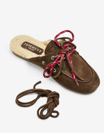 Afbeelding in Gallery-weergave laden, Pavement Payasma Lace Fur Leather Brown Suede
