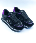 Afbeelding in Gallery-weergave laden, LIU JO sneaker MAXI WONDER 61 - SNEAKER COW SUEDE/WOOL BLACK
