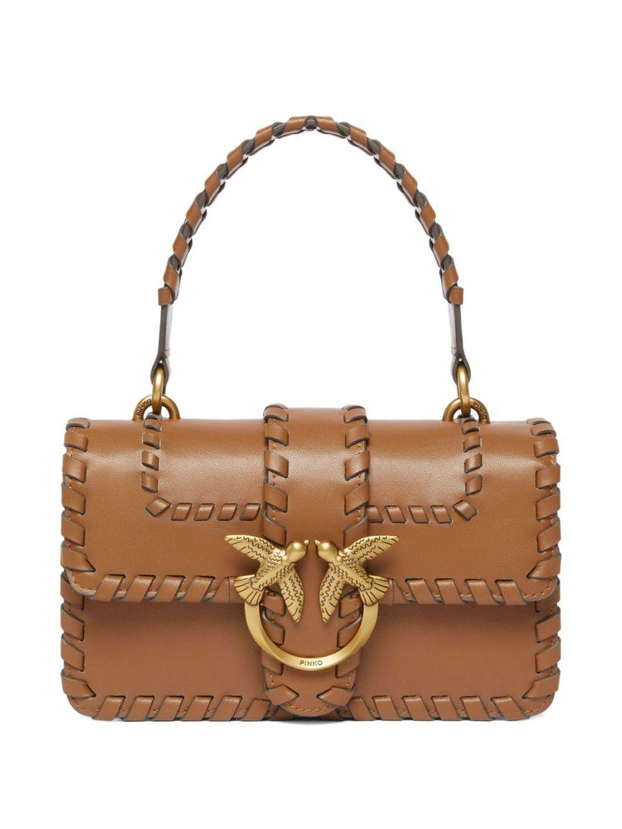 Pinko LOVE ONE MINI  MARRONE-LEONE-ANTIQUE GOLD