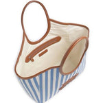 Afbeelding in Gallery-weergave laden, Karl Lagerfeld K/Autograph Stripe Canvas bag Silver Lake BLue
