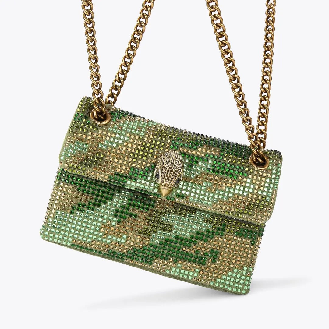 Kurt Geiger Fabric Mini Kensington Green comb