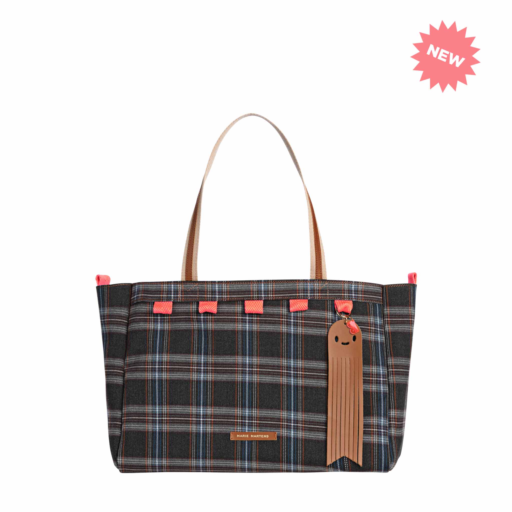 Marie Martens Charms Shopper Tartan Grey