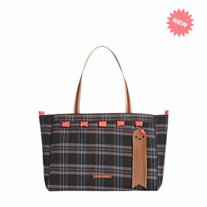 Marie Martens Charms Shopper Tartan Grey