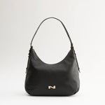 Afbeelding in Gallery-weergave laden, Nathan-Baume Carrie Suede Zipped Shoulderbag Black
