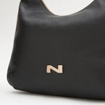 Afbeelding in Gallery-weergave laden, Nathan-Baume Carrie Suede Zipped Shoulderbag Black
