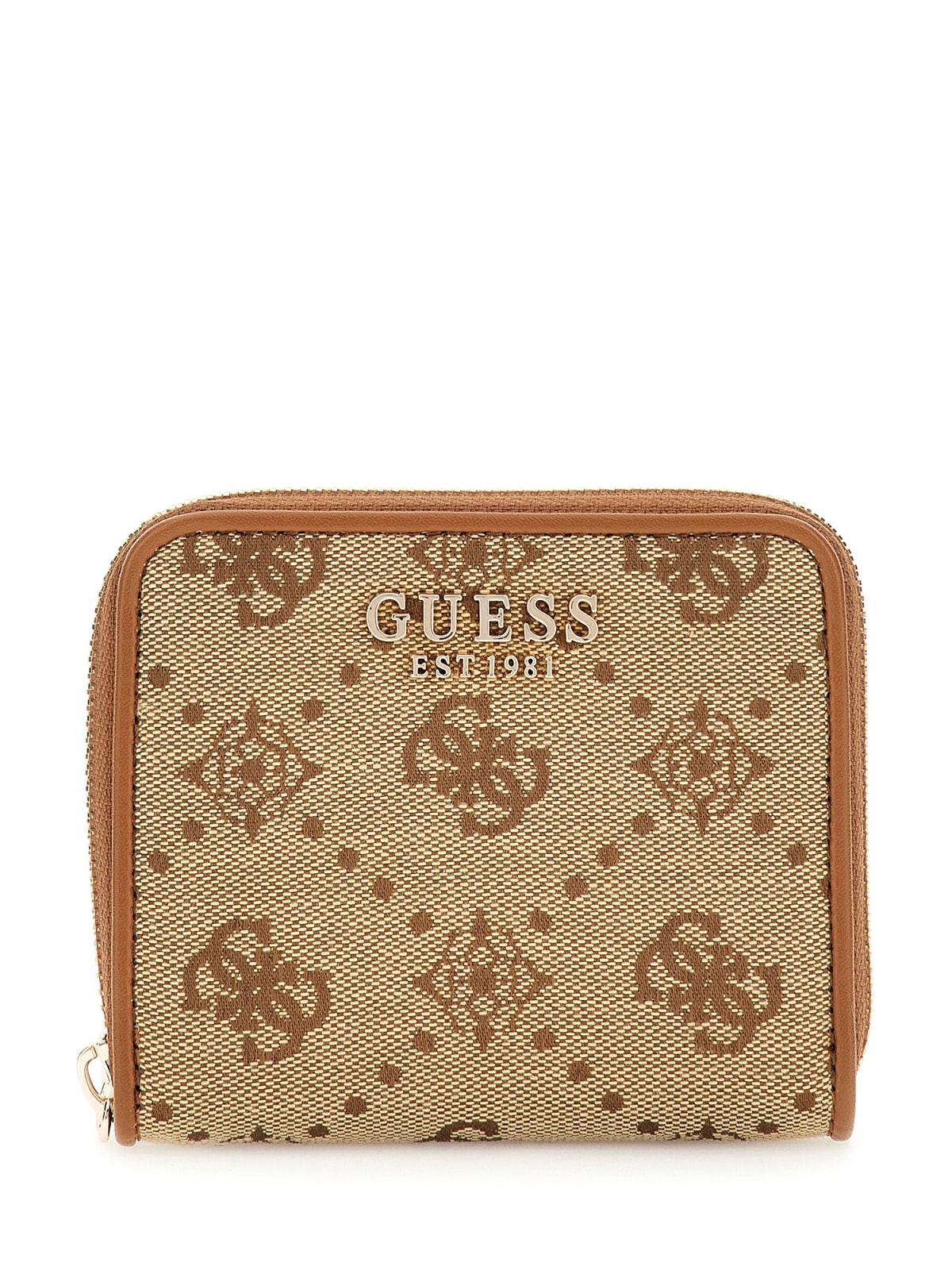 Guess NEDA SLG SMALL ZIP AROUND LATTE LOGO