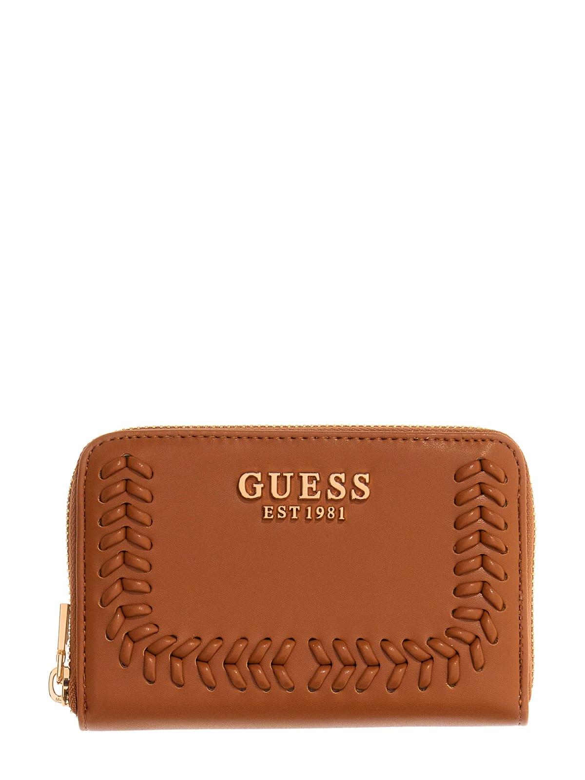 Guess TATUM SLG MEDIUM ZIP AROUND CARAMEL