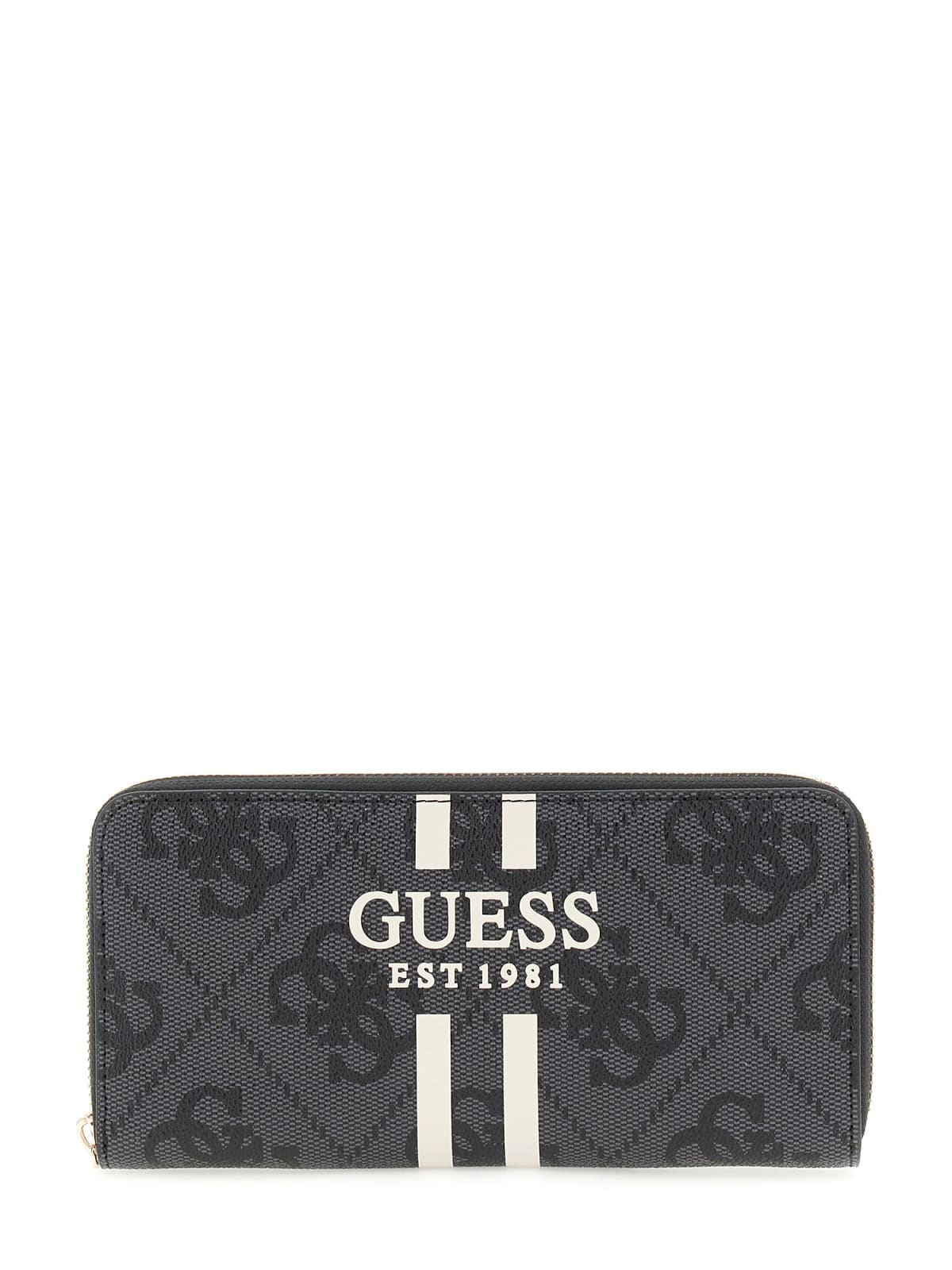 Guess LAUREL II SLG LARGE ZIP AROUND COAL LOGO